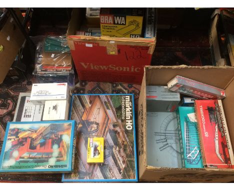 A large collection of HO Gauge accessories, wagons, carriages to include Marklin, HAG, Liliput, BRAWA, Roco, Rivarossi and ot