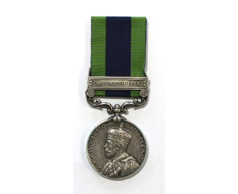 India General Service Medal (Calcutta Striking) with Mohmand 1933 Clasp to 11285 Sep Hazura Singh 1 - 11 Sihk R.