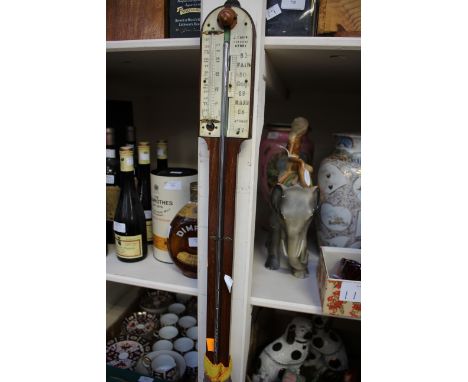 J. Davis, Derby mahogany stick barometer