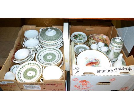 A Spode 'Provence' pattern part dinner and coffee service; together with six Rosenthal fish dishes; assorted Royal Doulton 'U