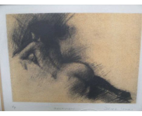 Derek Jones (British Contemporary), 'Backview', signed lower right, artist's proof, print, 11.5 x 14cm