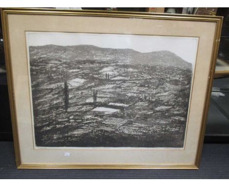 Tuscan screen print by F. Kelly 50 x 68cm and another modern print by Pearson 36 x 53cm (2)