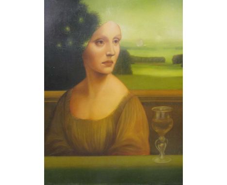 A modern portrait fantasy painting, 100 x 82cm