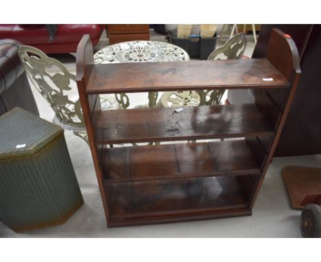 A 19th Century mahogany wall shelf, approx dimensions, width 77cm, height 91cm, depth 24cm