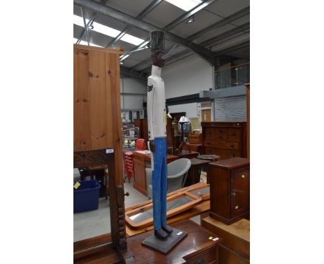 A decorative wooden painted figure, army sargent , height approx. 114cm