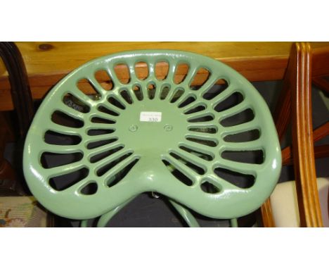 Retro style adjustable painted tractor seat stool