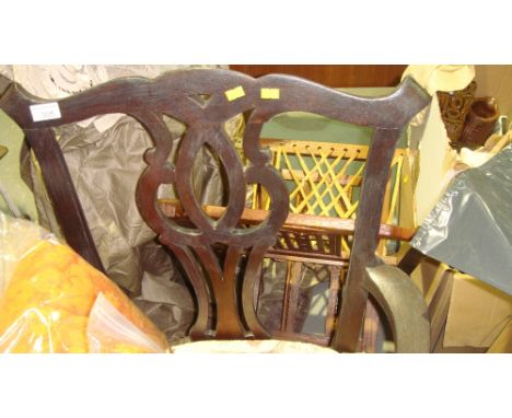 Chippendale style dining chair & modern gilt console table