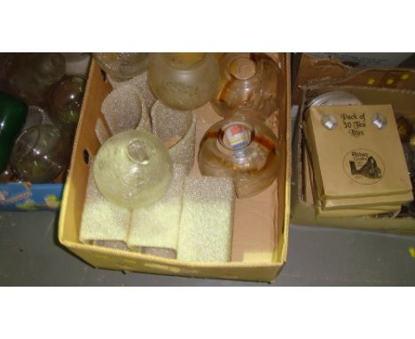 5 x boxes of retro and vintage lamp shades