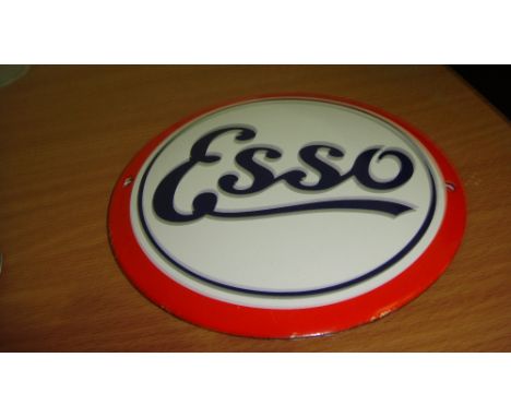 Vintage style enamel plaque Esso