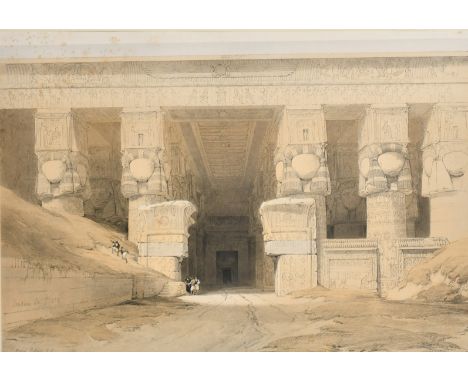 David Roberts, 'Dendera', 19th Century lithograph, published by F.G. Moon, 14" x 19.5" (36 x 49.5cm).