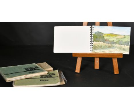P. H. Brown, possibly Philip Brown, a collection of six 5" x 7" (13 x 18cm) sketch books with landscapes and coastal scenes, 