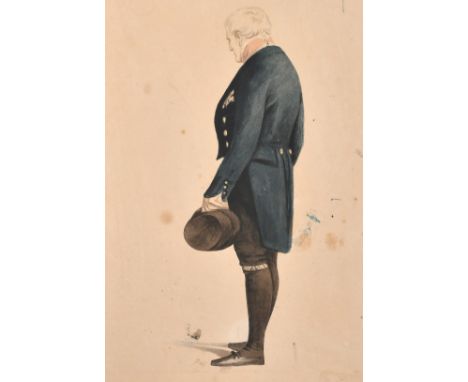 After Charles Robert Leslie, 'Wellington contemplating The bust of Napoleon', lithograph with additional hand colouring, shee