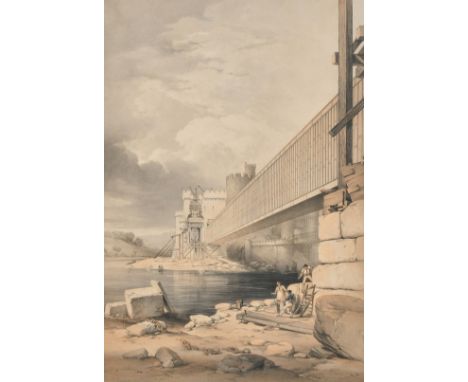 G. Hawkins, 'Conway Tubular Bridge, a 19th Century lithograph published by Day and Son, 19.75" x 13" (50 x 33cm).