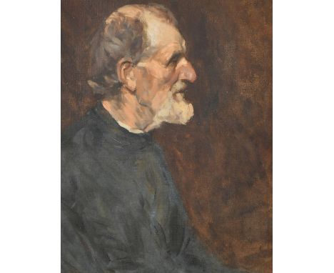Manner of Edwin Harris (19th Century) Portrait of a fisherman, oil on canvas, E. Harris verso, 24" x 18.75", (61x47.5cm).