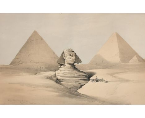 David Roberts, 'The Great Sphinx, Pyramids of Gizeh', 19th Century lithograph published by F.G. Moon, 14" x 21.5" (36 x 54.5c