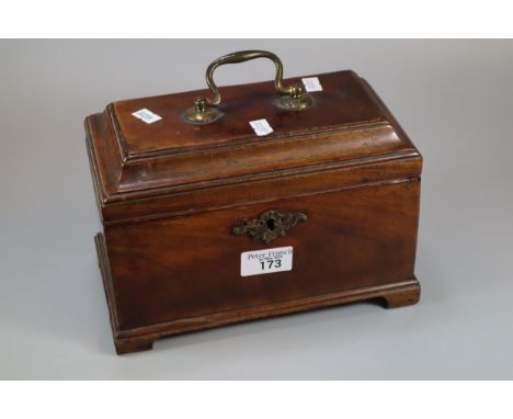 George III design mahogany tea caddy.  (B.P. 21% + VAT) 
