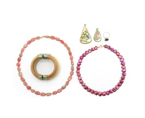 Including mother of pearl pendants.