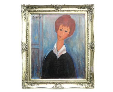 Depicting portrait of lady, 50 x  60 cm.