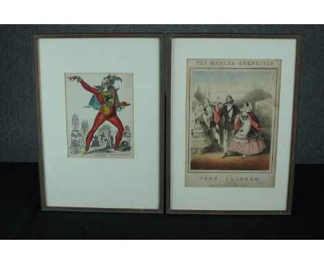 Martha-Quadrille. Opera. Two framed nineteenth century prints. H.47 W.37 cm. (each) 