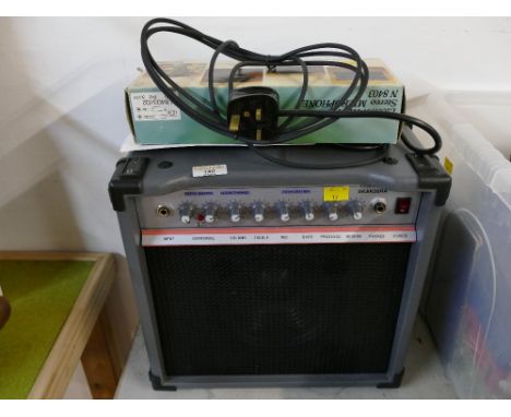 Guitar amplifier Model SKAK20RA and hi-fi stereo microphone 