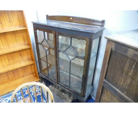 Astragal glazed three shelf mahogany china cabinet 