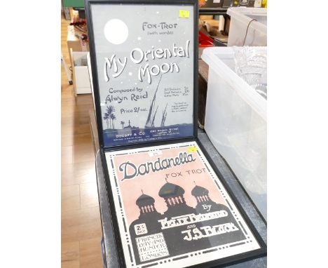 Two vintage posters, Dardanella Fox-Trot and My Oriental Moon Fox-Trot  