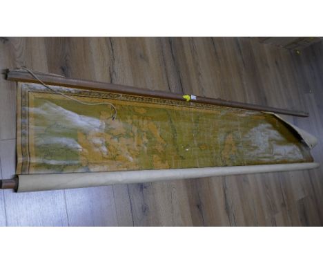 Vintage rolled up map