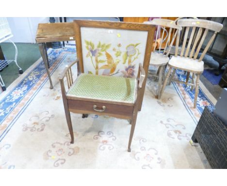 Firescreen and piano stool 