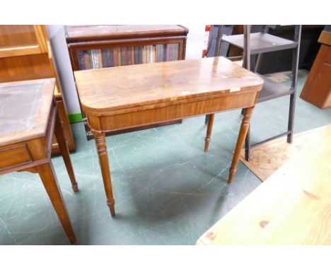 Victorian turnover top card table 