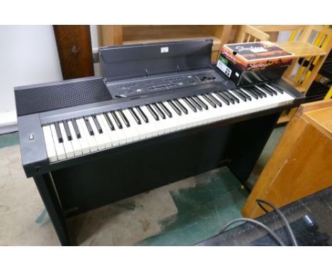 Casio keyboard, stand, cables, pedals etc 