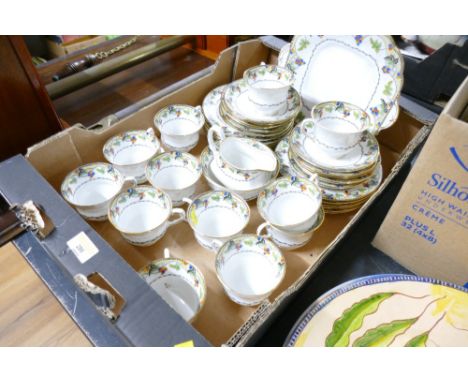 Vintage Aynsley fruit patterned tea service 