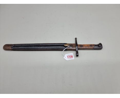 A World War II Canadian bayonet and scabbard.&nbsp; 