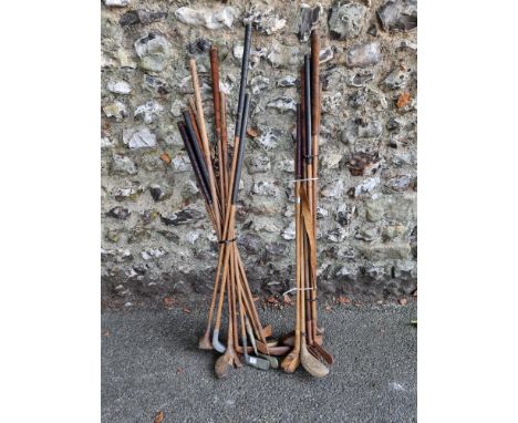 Twenty two vintage hickory shafted golf clubs.&nbsp; 