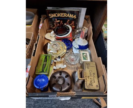 Tobacciana: a collection of vintage ashtrays and related, some of advertising interest.&nbsp; 