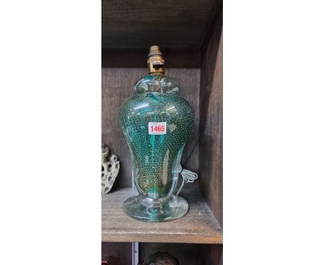 A Murano glass table lamp, total height 33cm.&nbsp; 