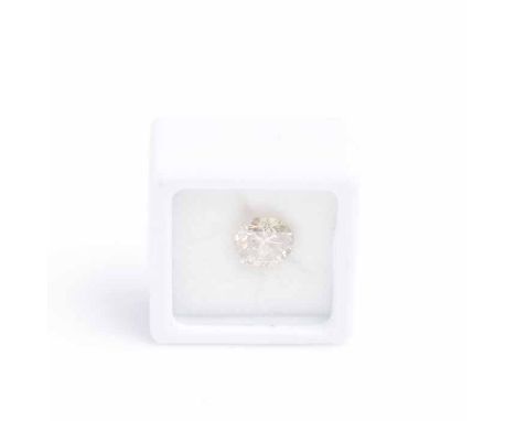 UNMOUNTED BRILLIANT CUT LIGHT GOLD TONE DIAMOND
approximately 1.97 carats, note: VAT is payable by the buyer on the full hamm