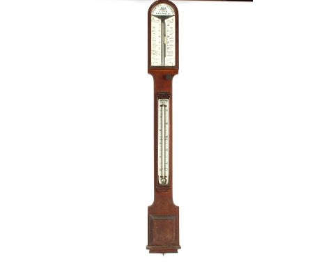 An Admiral Fitzroy's storm barometer by Negretti &amp; Zambra, Instrument Makers to Her Majesty, having white enamel scale, P