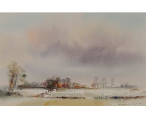 Ian Armour-Chelu,"A Light Snowfall", pencil signed watercolour dated 1971, 24.5cm x 37.5cm&nbsp;