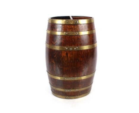 An oak coopered barrel stick stand, 62cm&nbsp;