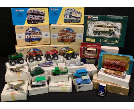 Toys - a collection of Corgi and Corgi Classics model trolleybuses, each boxed; other models including Tonka Polistil and Lle