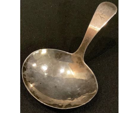 A George III silver caddy spoon, London 1801 