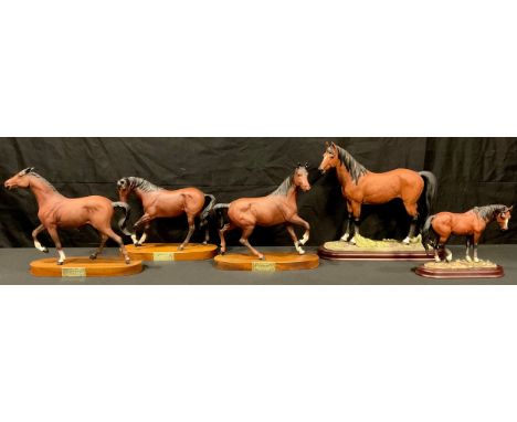 Equestrian Interest - a collection of model Horses including a John Beswick 'Spirit of the Wind' model, unboxed; others inclu