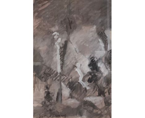 Graham Sutherland  Abstract Studysigned, mixed media, 32.5cm x 21.5cm 