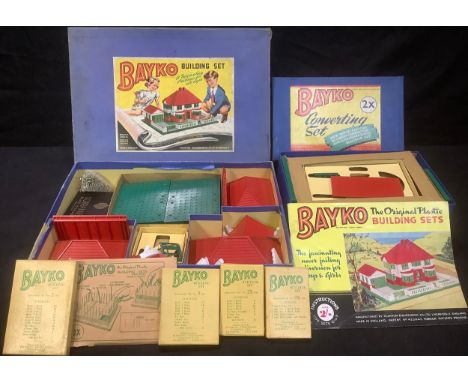 Toys - a Bayko building set, boxed and a 2X converting set, boxed (2) 