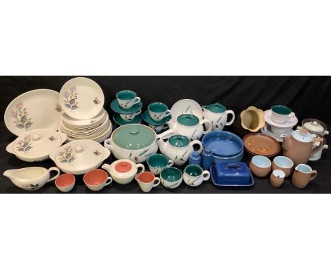 Denby Greenwheat pattern part tea and coffee set and various table ware; a J.G. Meakin part dinner service including lidded t