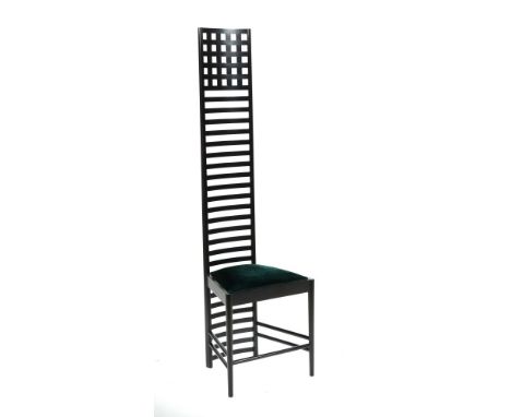 Mackintosh, Charles RennieGlasgow 1886 - 1928 London, schottischer Architekt, "Hill House Chair", Entwurf: 1903, Ausführung: 