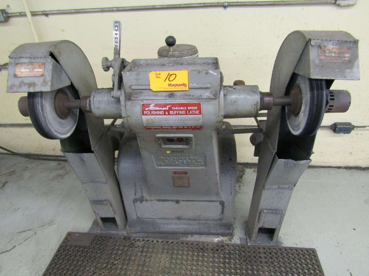 Hammond 8-VROL-B Polishing/Buffing Lathe 1200-2700 RPM, 3 HP, 1750 ...