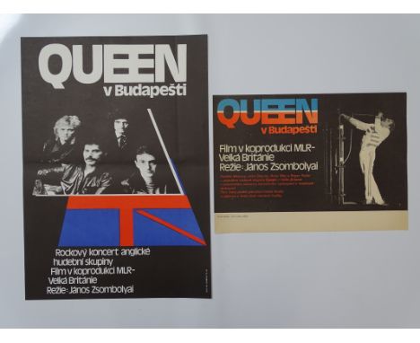 QUEEN: LIVE IN BUDAPEST -  2 x Czech posters for QUEEN in BUDAPEST (1986)  the concert film of the band's performance at the 