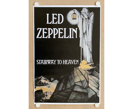 LED ZEPPELIN: STAIRWAY TO HEAVEN - 1970’s commercial publicity music poster for Led Zeppelin’s&nbsp;“Stairway to Heaven” - La