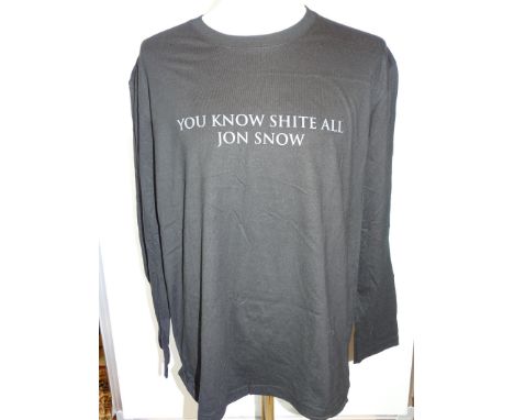 GAME OF THRONES - Film /Production Crew Issued Clothing to include: an XL long-sleeved black shirt - RARE limited edition cre